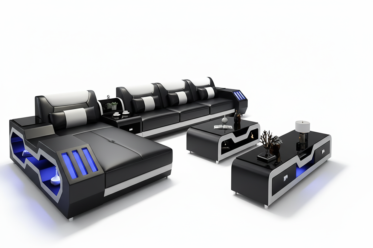 Black & White Sectional - Studio