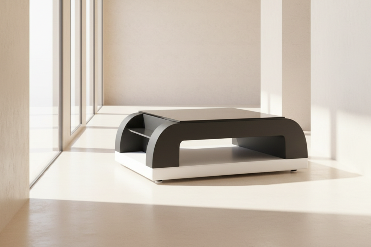 Curved Coffee Table Image 4