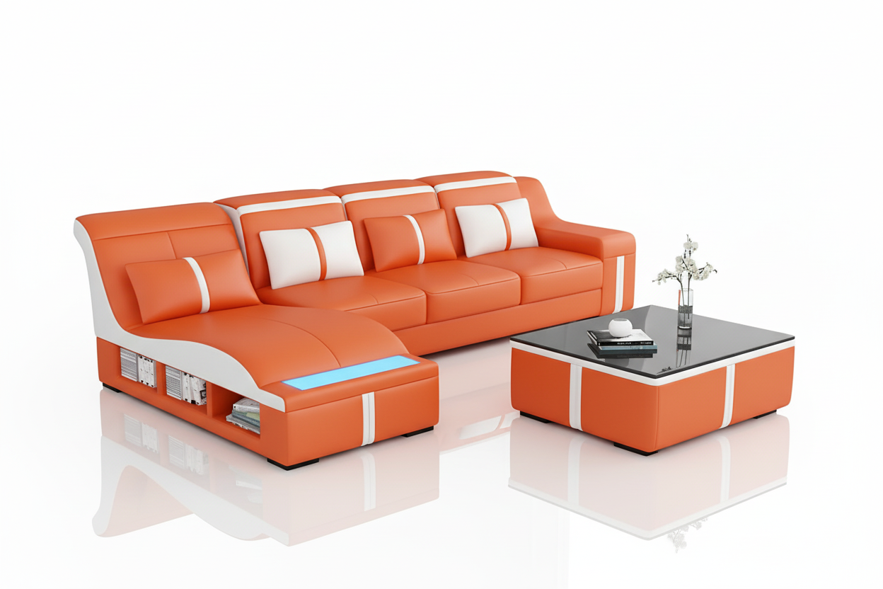 Lisa orange white reflection