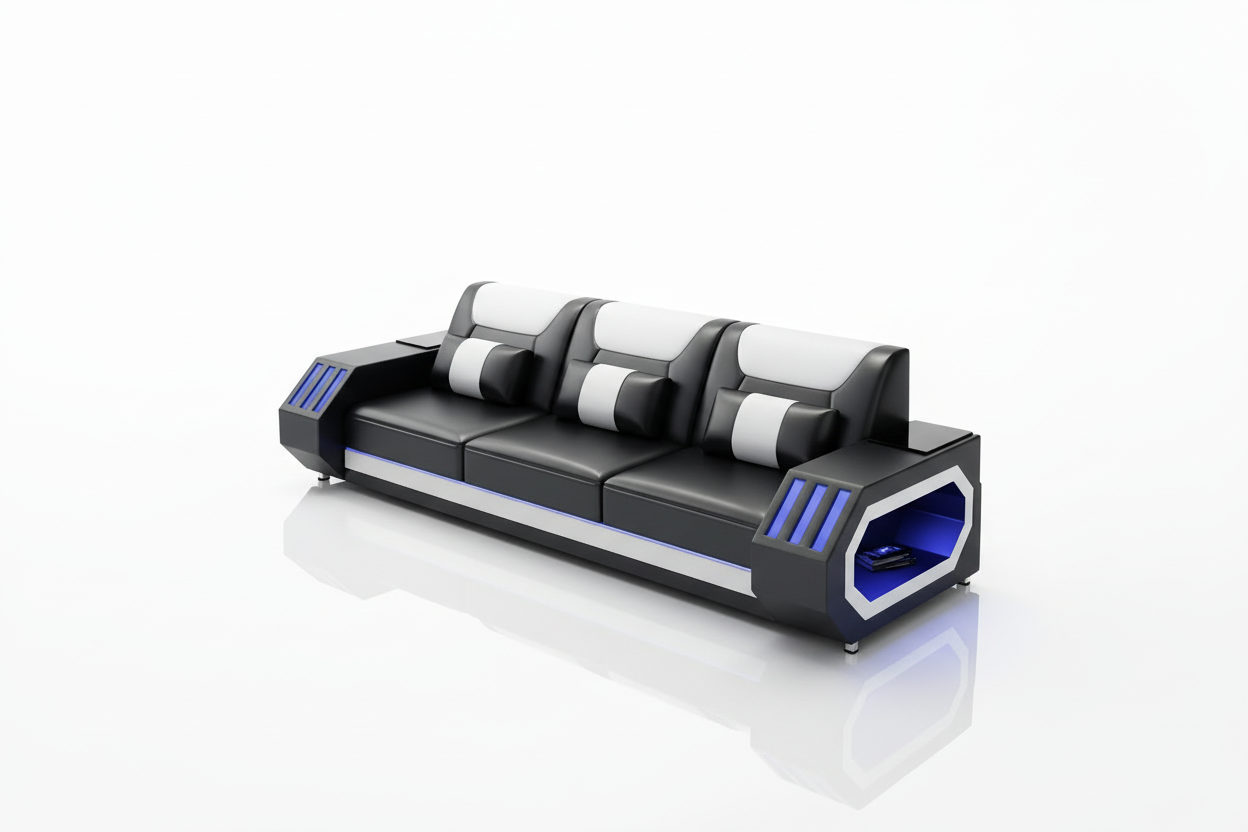 Omont 3-Piece Sofa Set - 3-seat sofa with reflection